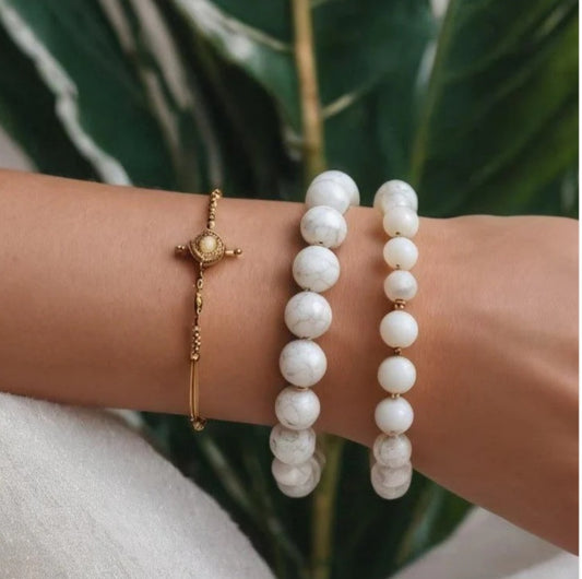 Oorjas Howlite Bracelet With Lab Tested Certificate